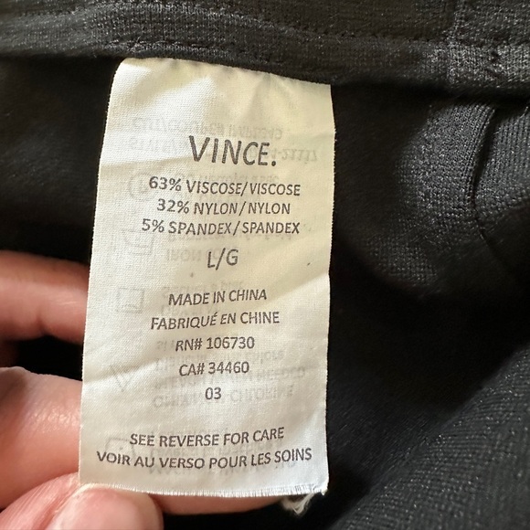 Vince back seam ponte legging pull on skinny pant cropped size large - Picture 8 of 8